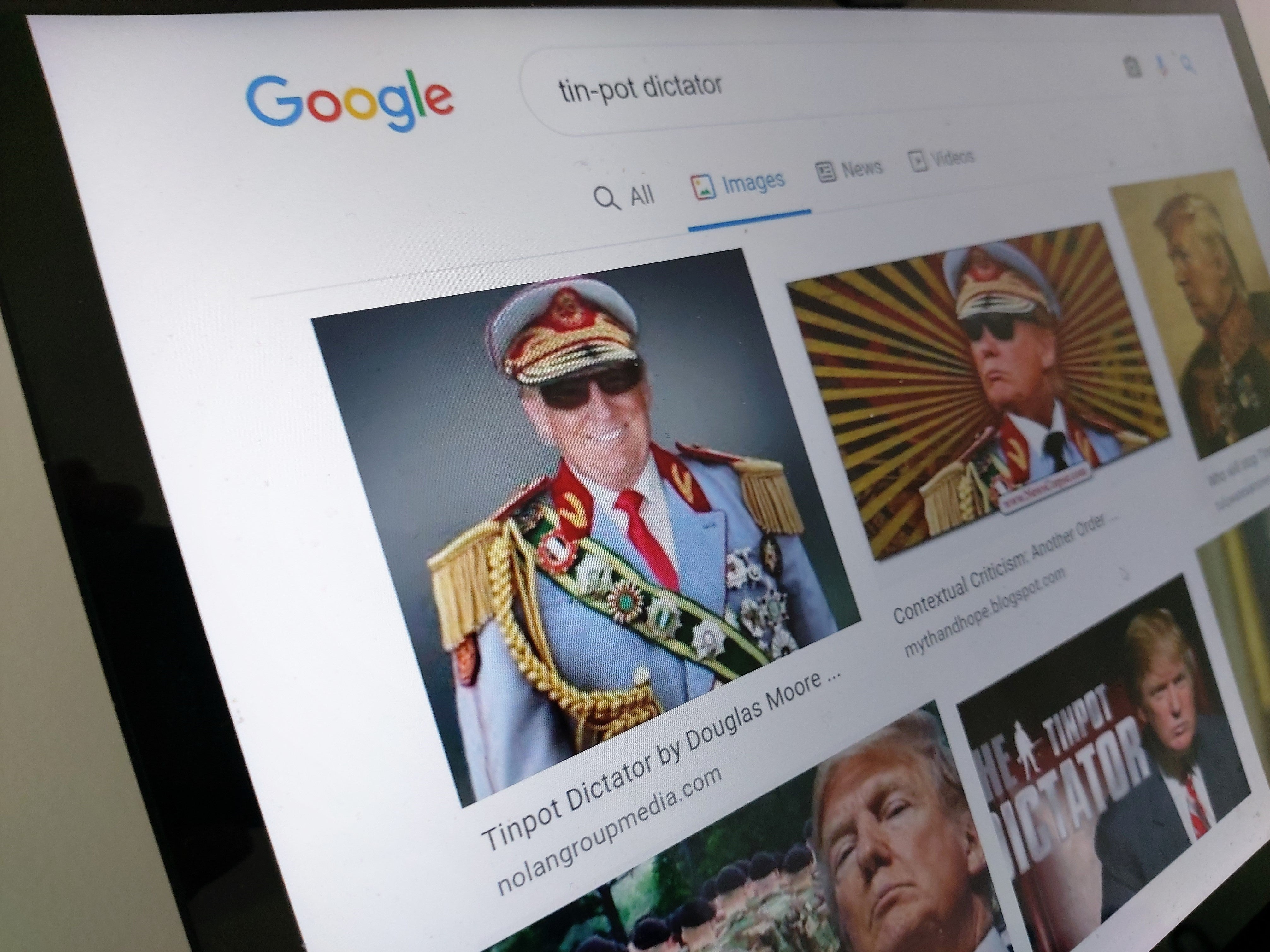 Donald Trump is top result for ‘tinpot dictator’ on Google image
